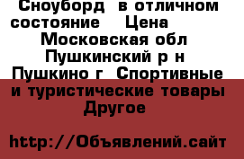Сноуборд, в отличном состояние. › Цена ­ 9 900 - Московская обл., Пушкинский р-н, Пушкино г. Спортивные и туристические товары » Другое   